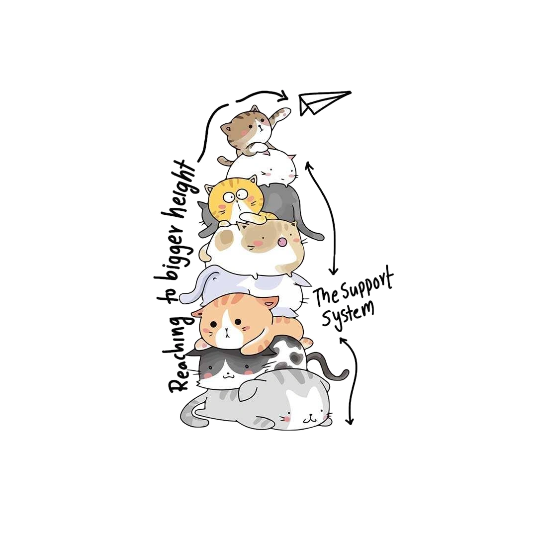 Reaching Foir Bigger Heights Sticker